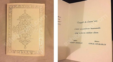 Erdoğan çiftinin nikah davetiyesi internetten satışa çıkarıldı - Resim: 1