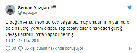 TRT'nin Dünya Kupası spikeri Erdoğan Arıkan'dan cinsiyetçi yorum! - Resim: 1