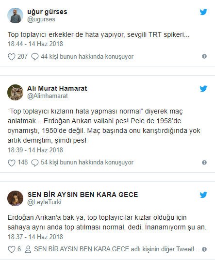 TRT'nin Dünya Kupası spikeri Erdoğan Arıkan'dan cinsiyetçi yorum! - Resim: 2