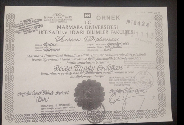 Erdoğan'ın diploması Cumhurbaşkanı Recep Tayyip Erdoğan nereden mezun? - Resim: 1