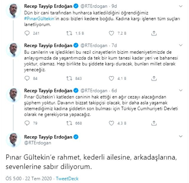 Erdoğan’dan dikkat çeken Pınar Gültekin açıklaması - Resim: 1