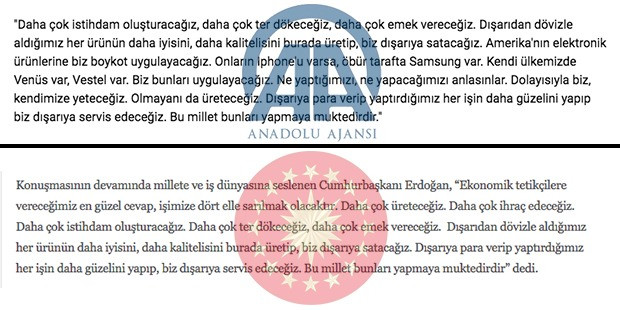 Cumhurbaşkanlığı sitesi Erdoğan'ın ABD'yi boykot çağrısını sansürledi - Resim: 1