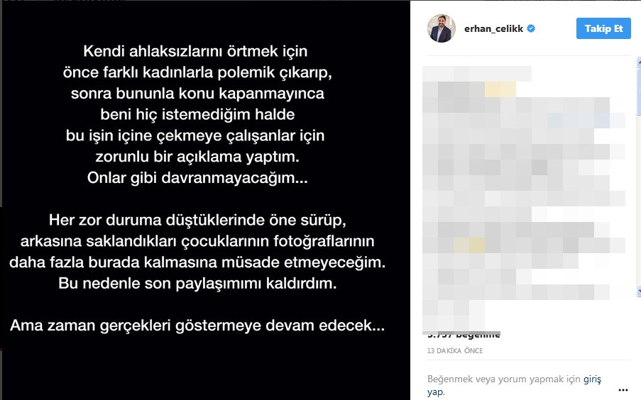Erhan Çelik o fotoğrafı sildi: Gülben'e son mesajı ne oldu? - Resim: 2