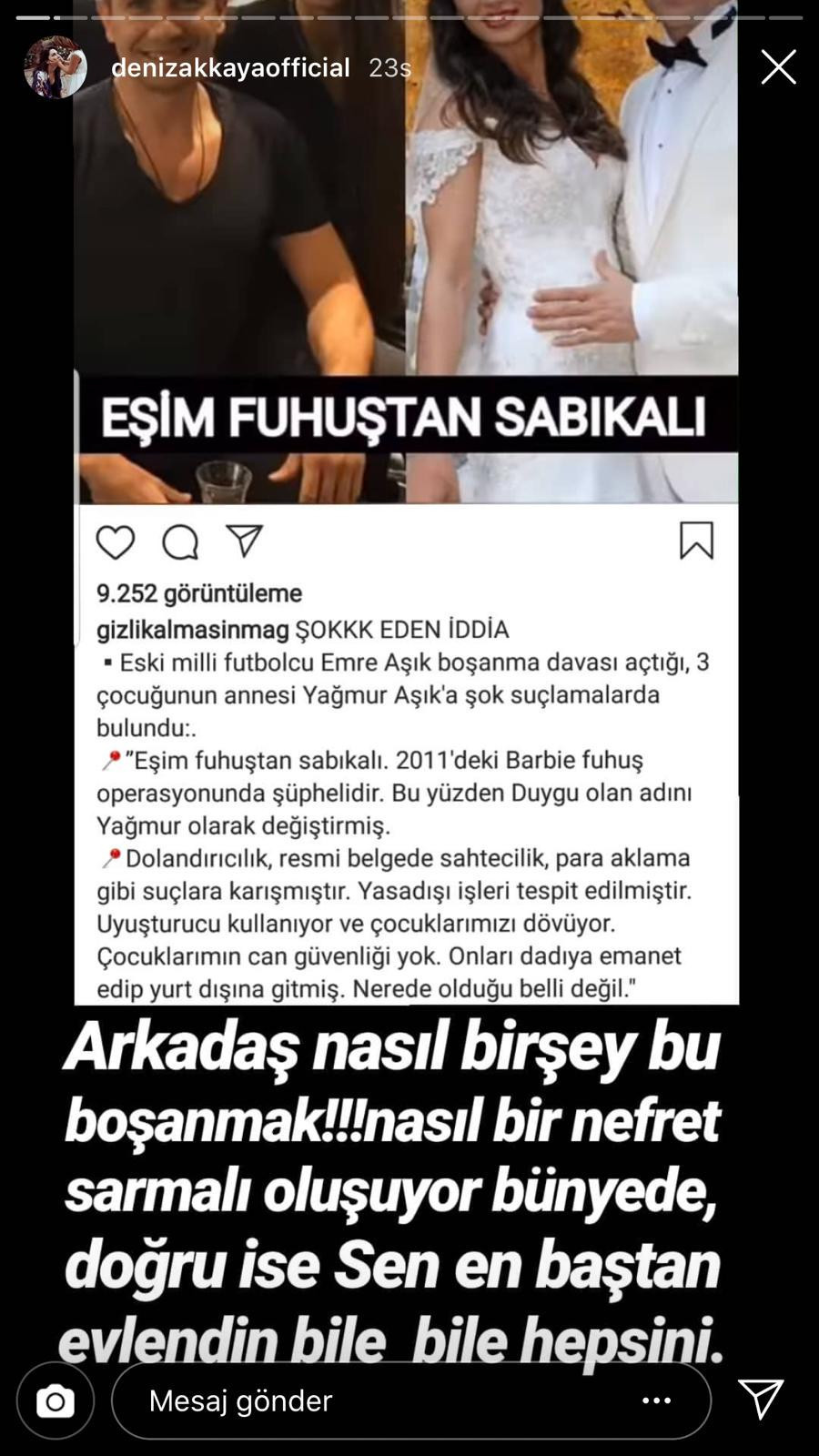 Eşim fuhuştan sabıkalı diyen Emre Aşık'a sert tepki! - Resim: 1