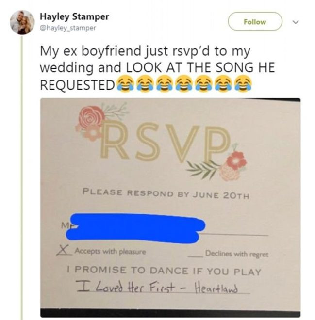 Düğüne davet edilen eski sevgilinin istek parçası sosyal medyayı salladı - Resim: 2