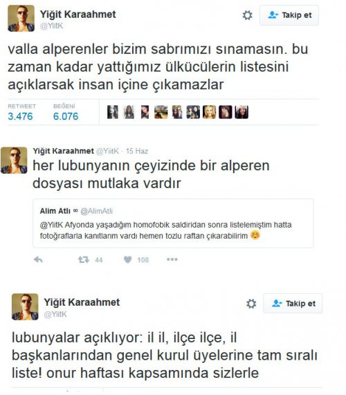 Eşcinsel yazar: Yattığımız ülkücülerin listesini açıklarız! - Resim: 1