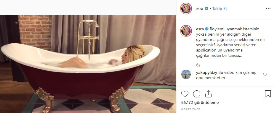 Ciciş Esra Ersoy çırılçıplak küvette köpük banyosu yaparken video paylaştı - Resim: 1