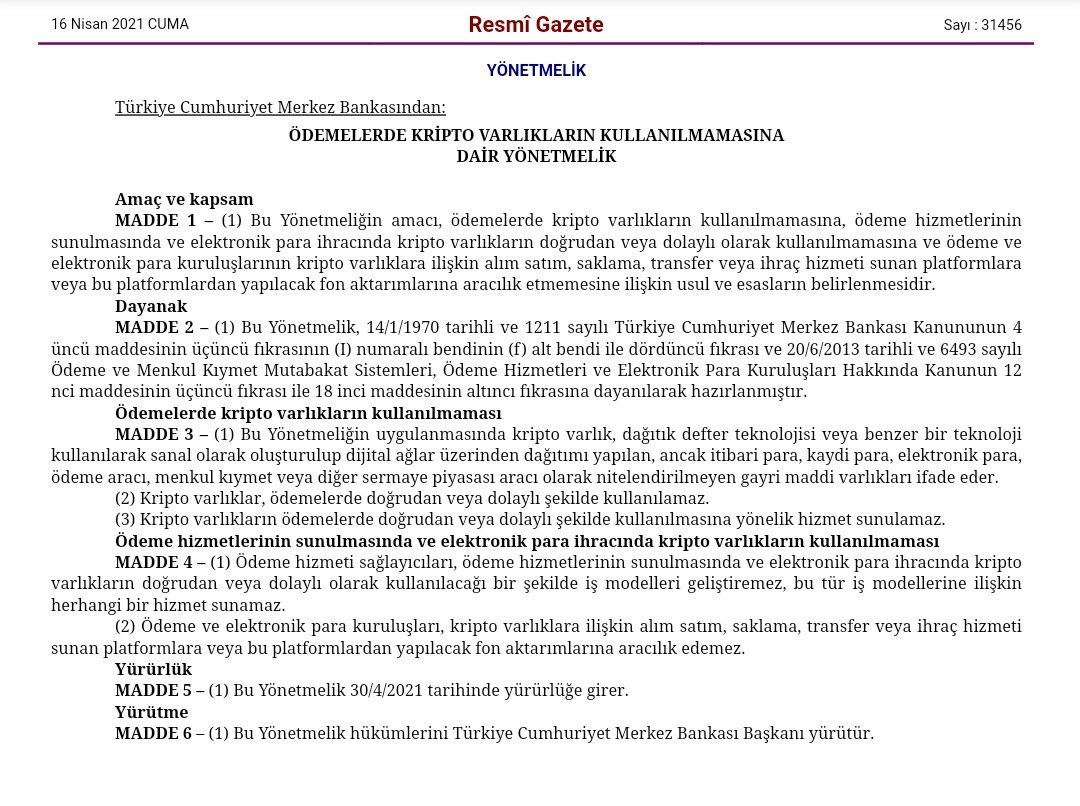 Kripto para ile ödeme işlemleri yasaklandı - Resim: 1