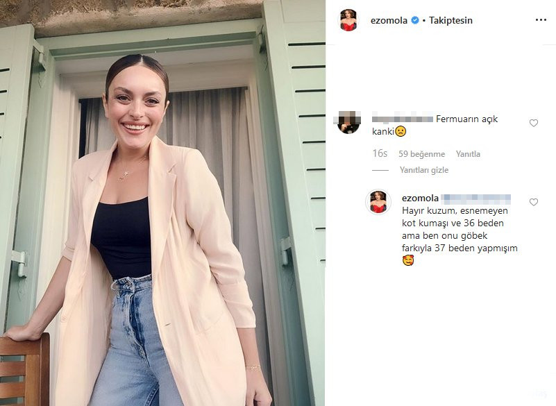 Ezgi Mola’ya açık fermuar yorumu - Resim: 1