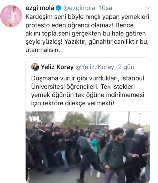 Ezgi Mola'dan öğrencilere müdahaleye tepki - Resim: 1