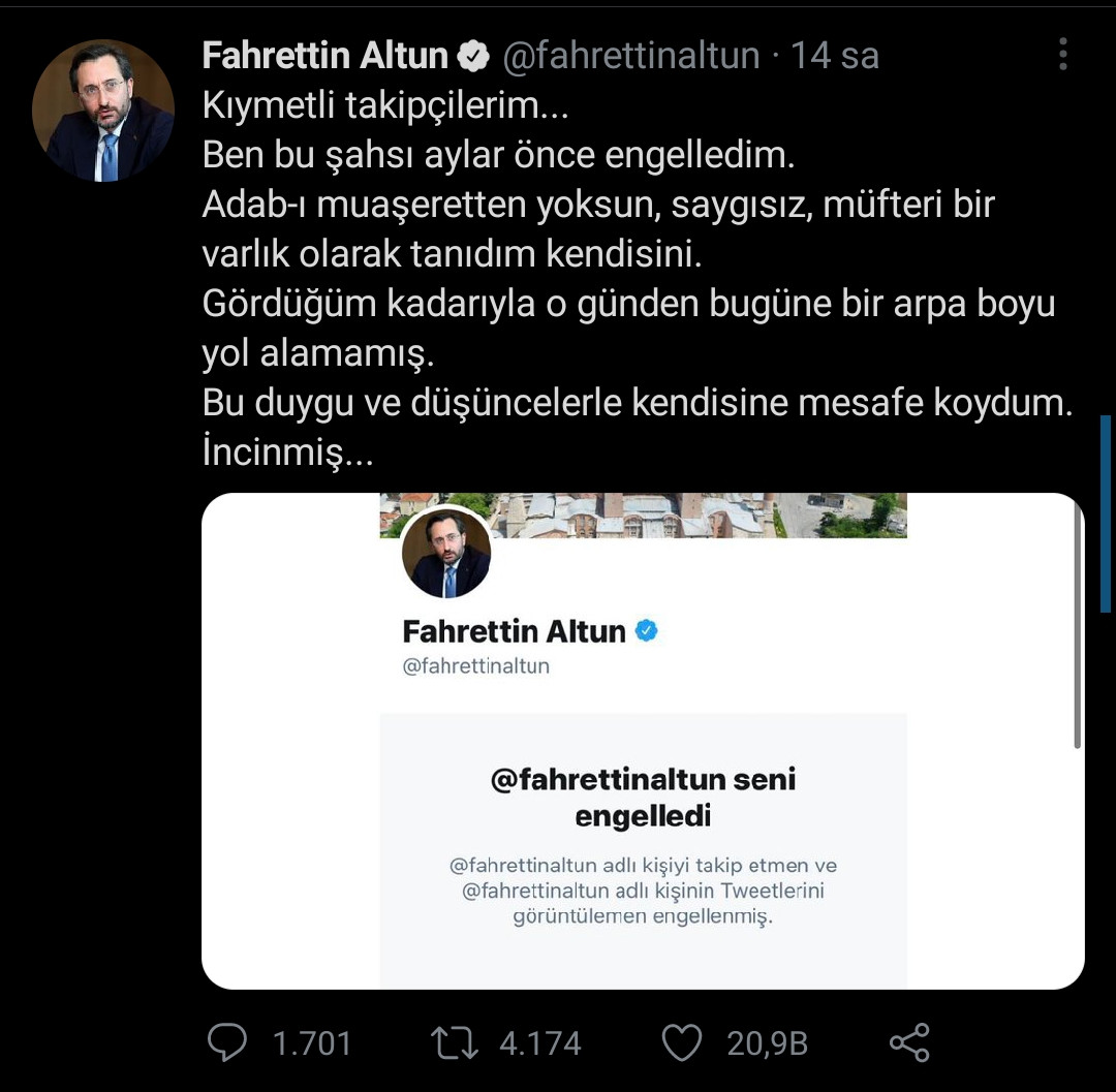Fahrettin Altun ve Özgür Özel Arasında Engelleme Polemiği - Resim: 2