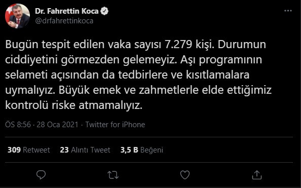 Türkiye'de Koronavirüs: 129 kişi hayatını kaybetti, 7 bin 279 yeni vaka - Resim: 1