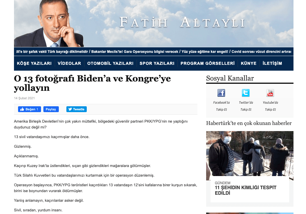 Habertürk'ten Yeni Skandal: Fatih Altaylı'nın 13 Şehit Yazısı Sansürlendi - Resim: 2