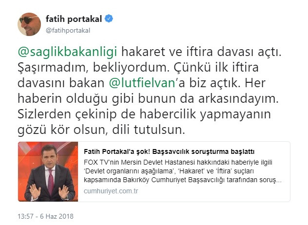 Fatih Portakal: Sizlerden çekinip de habercilik yapmayanın gözü kör olsun, dili tutulsun - Resim: 1
