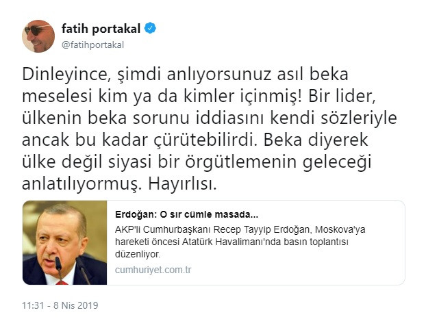 Fatih Portakal’dan Erdoğan’ın sözlerine tepki - Resim: 2