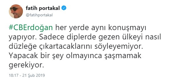 Fatih Portakal'dan Erdoğan'a: Ülkeyi nasıl düzlüğe çıkartacaklarını söyleyemiyor - Resim: 1