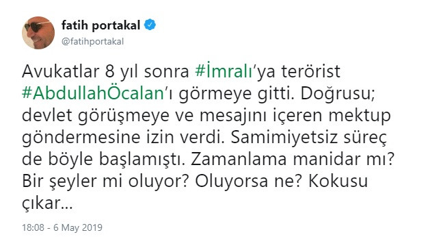 Fatih Portakal: Öcalan ile görüşme yeni bir çözüm sürecinin işareti mi? - Resim: 1