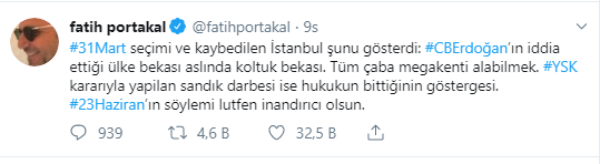 Fatih Portakal'dan 23 Haziran yorumu: Erdoğan'ın beka dediği koltuk.. - Resim: 1