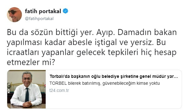 Fatih Portakal CHP’li başkana damat Albayrak örneğiyle yüklendi - Resim: 1