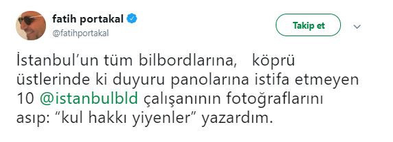 Fatih Portakal’dan İmamoğlu’na: İstifa etmeyenleri billboardlarda kul hakkı yiyorlar diye ifşa et - Resim: 1