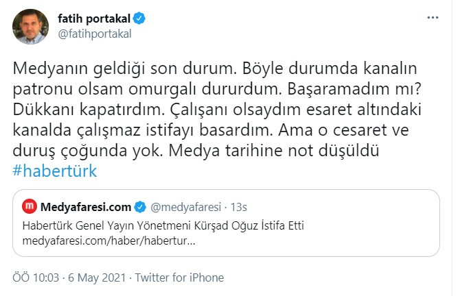 Fatih Portakal'dan Çok Konuşulacak Habertürk Yorumu: Omurgasız.. - Resim: 1