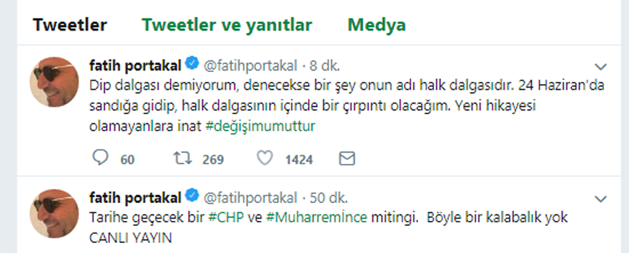 Fatih Portakal'dan olay yaratan İzmir mitingi tweeti - Resim: 1