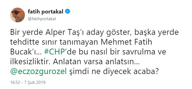 Fatih Portakal’dan CHP’ye Bucak tepkisi: Bu ne ilkesizlik! - Resim: 1