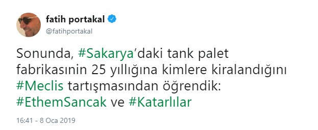Fatih Portakal'dan dikkat çeken tank palet fabrikası çıkışı - Resim: 1