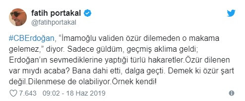 Fatih Portakal'dan Erdoğan'a tepki: Siz kimden özür dilediniz ki? - Resim: 1