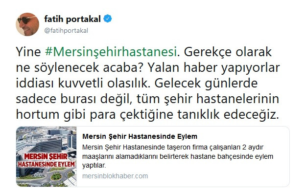 Fatih Portakal: Şehir Hastaneleri hortum gibi para çekecek! - Resim: 1
