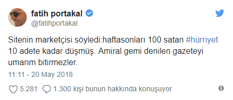 Fatih Portakal'dan Hürriyet'in tirajıyla ilgili flaş iddia - Resim: 1
