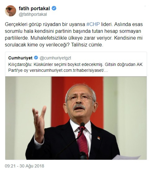 Fatih Portakal'dan çok çarpıcı Kemal Kılıçdaroğlu yorumu! - Resim: 1