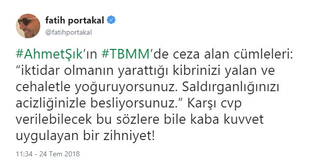Fatih Portakal'dan dikkat çeken Ahmet Şık paylaşımı! - Resim: 1