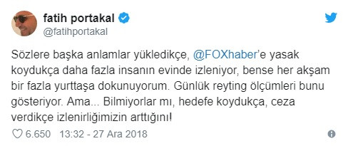 Fatih Portakal’dan RTÜK cezasına ilk yorum: Siz yasak koydukça daha fazla izleniyoruz - Resim: 1