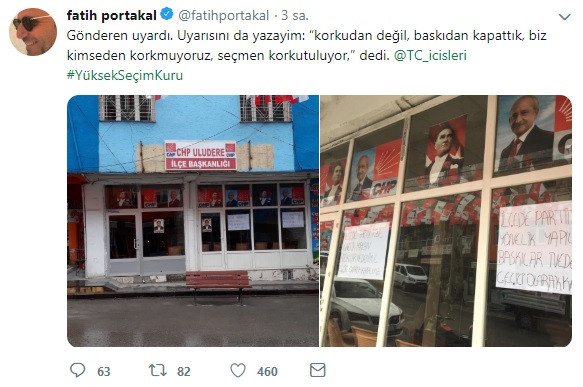 Fatih Portakal paylaştı: CHP: Uludere'de büromuzu baskı yüzünden açamıyoruz - Resim: 2