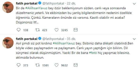 Fatih Portakal'dan AKP'li Yavuz'a jet yanıt - Resim: 1