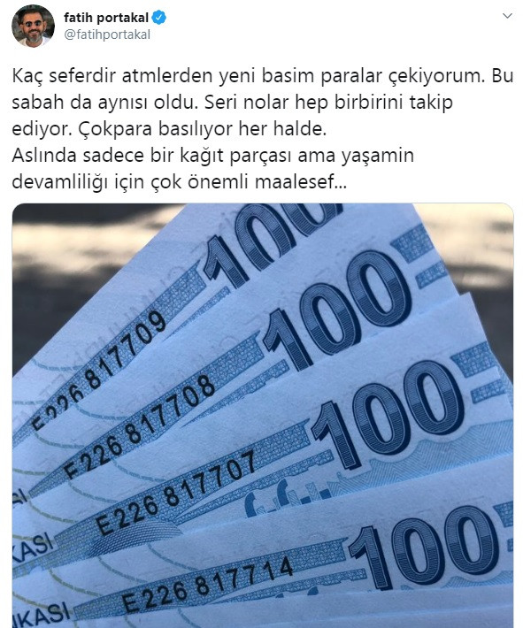 Fatih Portakal’ın ATM’den çektiği paralarda ilginç detay - Resim: 1