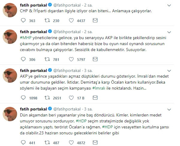 Fatih Portakal'dan çarpıcı HDP ve Öcalan yorumu: HDP için vesayetten kurtulma şansı olabilir - Resim: 1