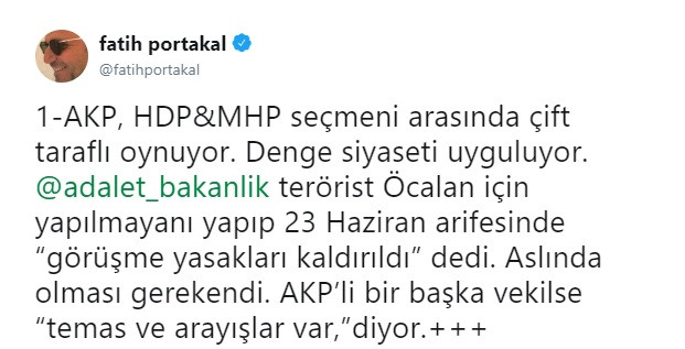 Fatih Portakal’dan AKP ve MHP’ye Öcalan soruları - Resim: 1