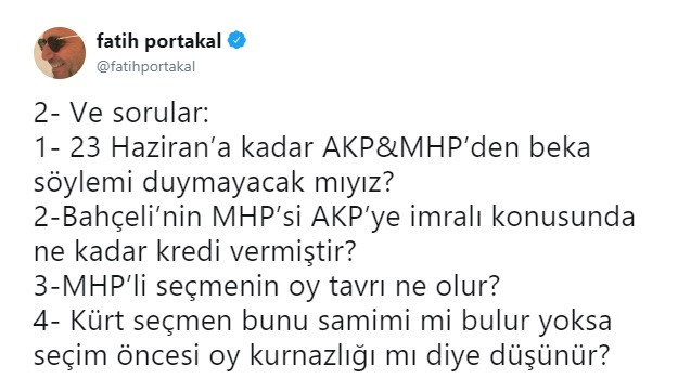 Fatih Portakal’dan AKP ve MHP’ye Öcalan soruları - Resim: 2