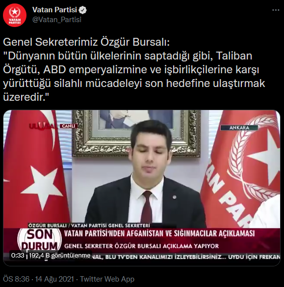 Taliban'ın Zaferi HÜDA-PAR İle Vatan Partisi'ni Bir Araya Getirdi - Resim: 1