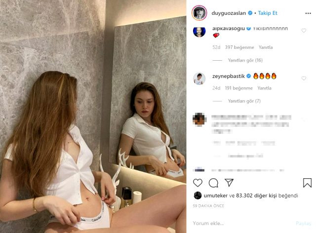 Korona mağduru Duygu Özaslan'ın iç çamaşırlı ev pozu - Resim: 1