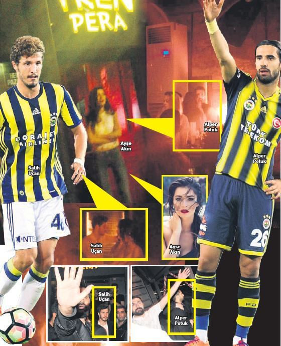 Fenerbahçeli Salih Uçan ve Alper Potuk sabaha kadar beş kızla alem yaptı - Resim: 1
