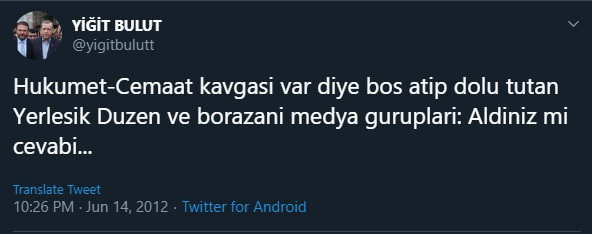 Fenerbahçe taraftarı Yiğit Bulut’u FETÖ tweetiyle vurdu - Resim: 2
