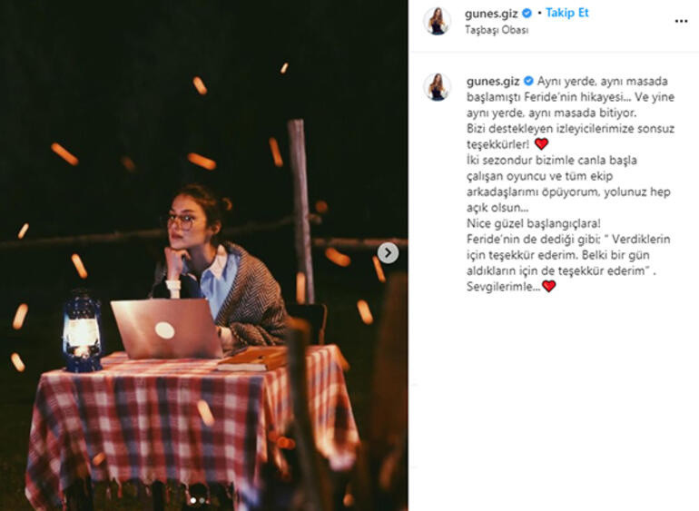 Kuzey Yıldızı İlk Aşk'ın Feride'si Gizem Güneş'ten Veda Paylaşımı - Resim: 1
