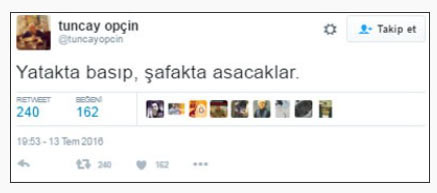 Tuncay Opçin'den İki gün öncesinden darbe tweeti! - Resim: 1