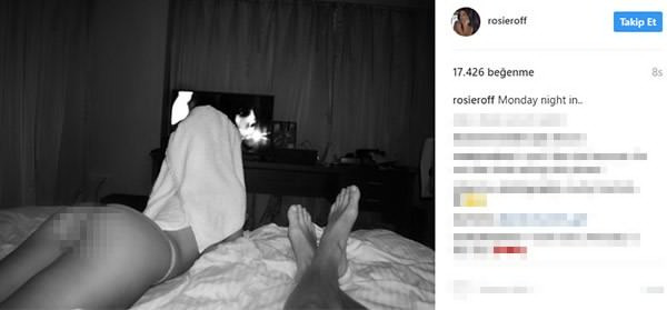 Rosie Roff sınırları zorladı.. yatak pozu olay oldu - Resim: 1