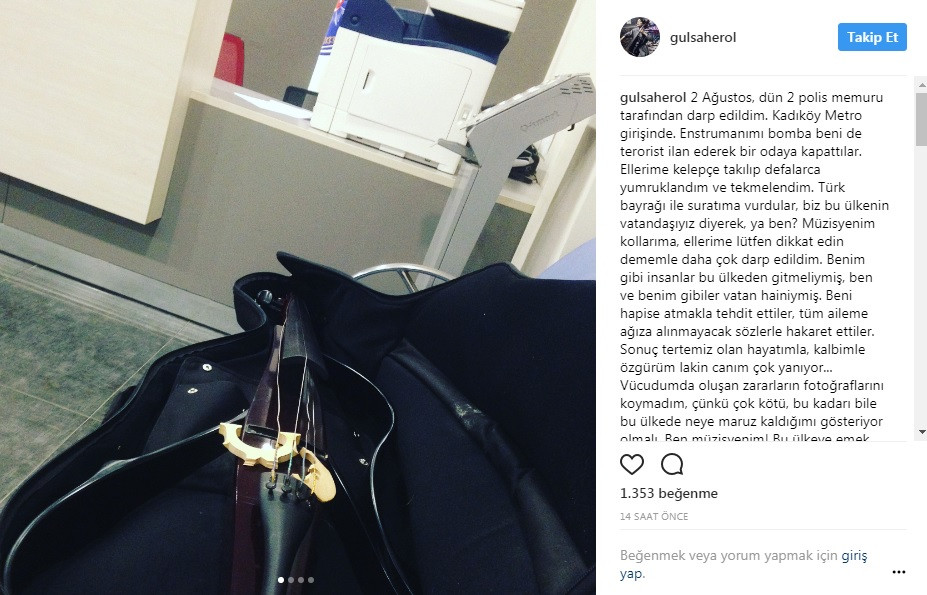 Çellist Gülşah Erol'a Kadıköy metrosunda polis dayağı - Resim: 1