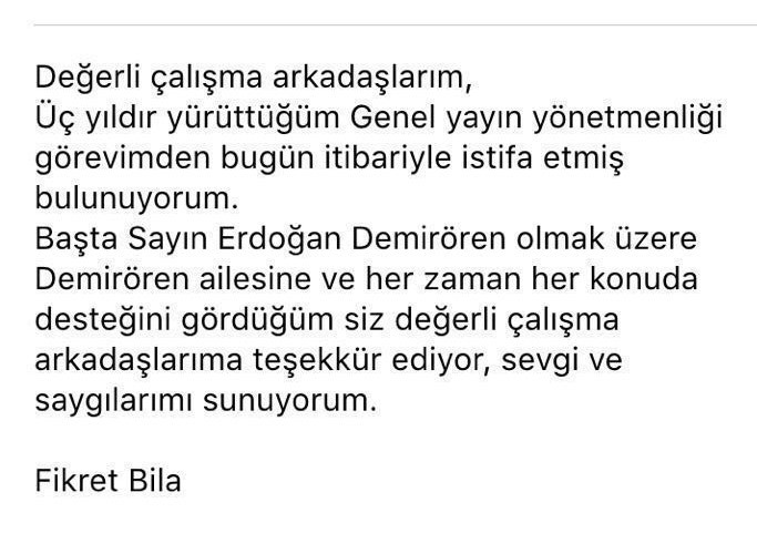 Fikret Bila Milliyet'ten istifa etti - Resim: 1
