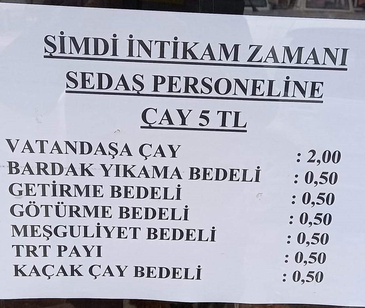 SEDAŞ Çalışanlarına Çay 5 Lira: Dikkat Çeken Protesto - Resim: 1